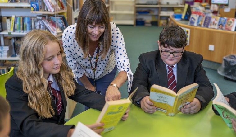 Students reading